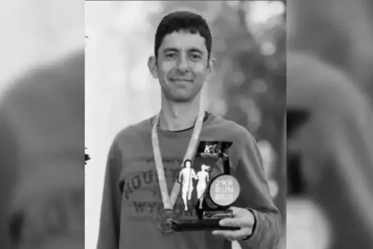 O atleta Erik, que morreu após passar mal em uma corrida de rua.