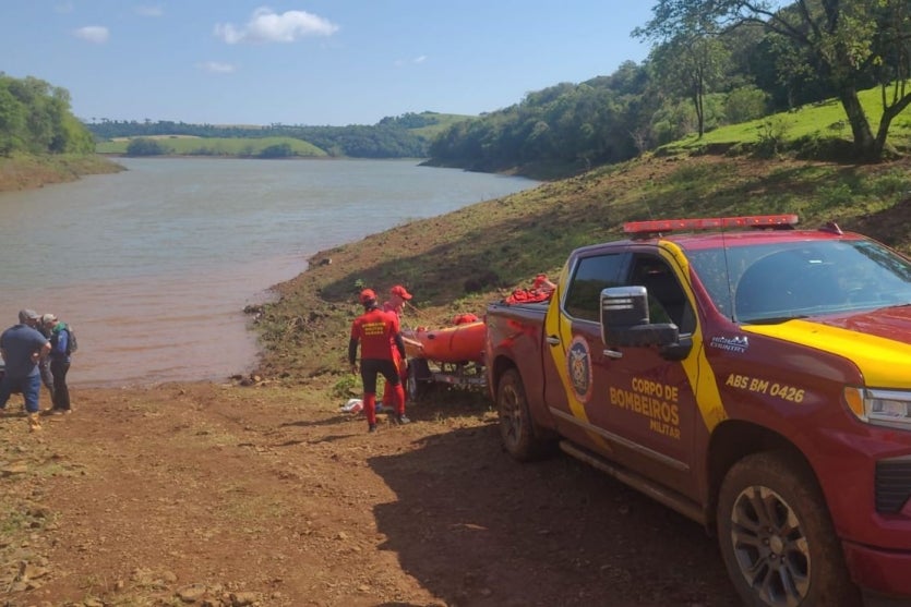 Local onde jovem se afogou em represa no Paraná.
