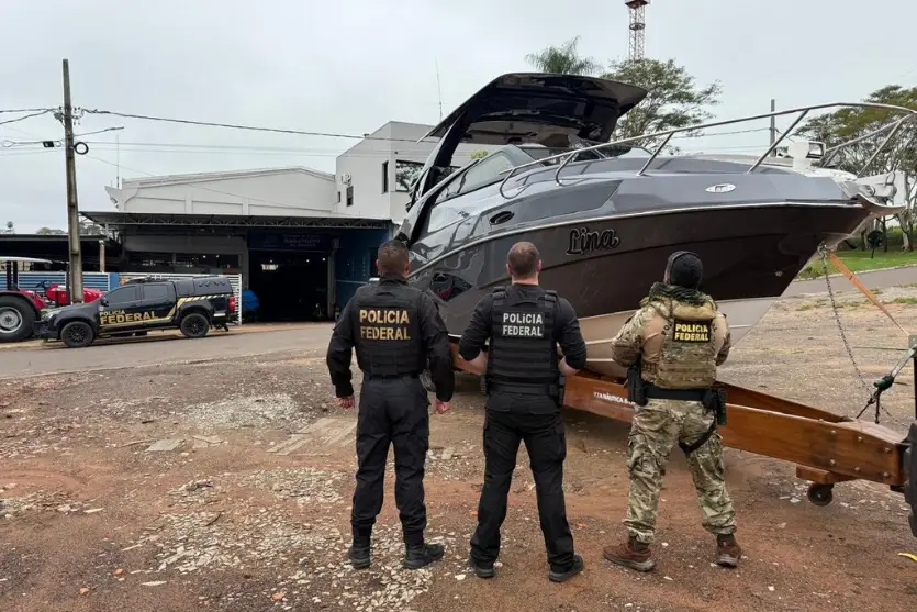 Operação da Polícia Federal apreende lancha de até R$ 900 mil em Porto Camargo