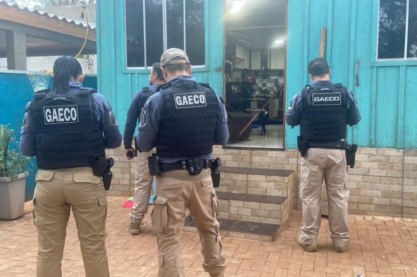 Gaeco durante a Operação Portal do Crime.