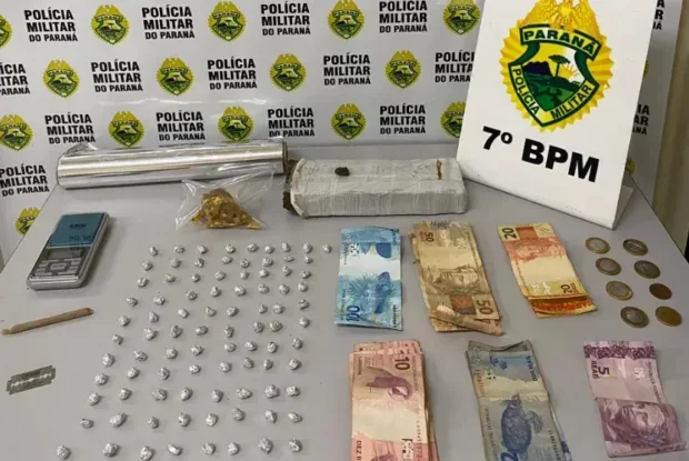 PM apreende maconha e crack durante abordagem em Cruzeiro do Oeste