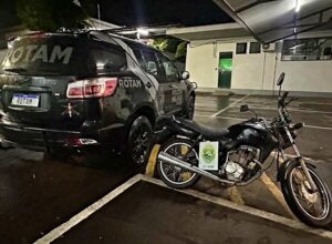 Umuarama: PM recupera moto com alerta de furto no Parque Industrial II