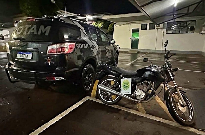 Umuarama: PM recupera moto com alerta de furto no Parque Industrial II