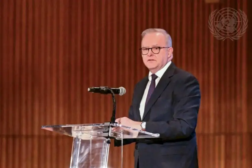 Primeiro-ministro australiano, Anthony Albanese, na 81º Assembleia Geral das Nações Unidas (ONU).