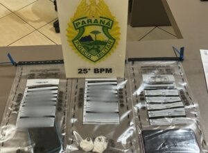 Cocaína apreendida em Pérola.