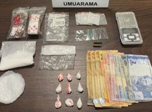Cocaína e dinheiro apreendido na Operação Anátema.