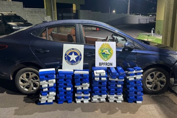 Maconha apreendida em Icaraíma.