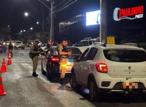 PM durante blitz em Umuarama.