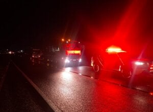 Local onde pedestre foi atropelado na PR-323.