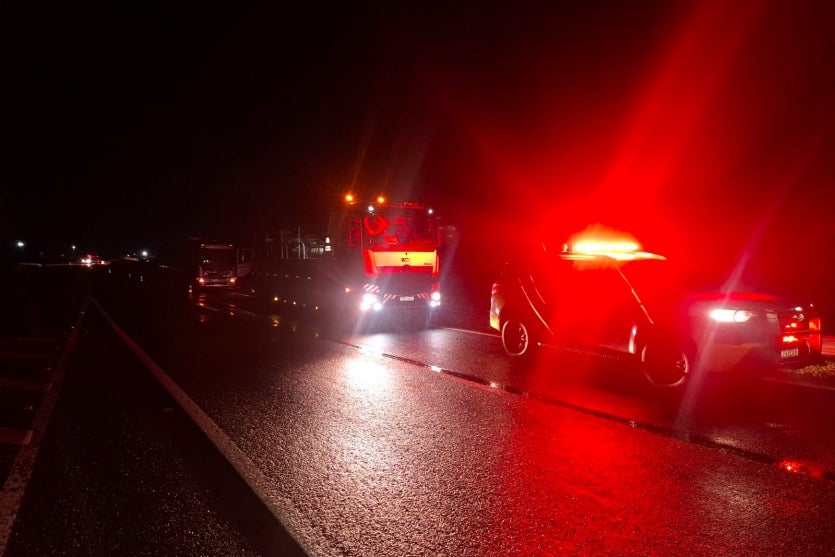 Local onde pedestre foi atropelado na PR-323.