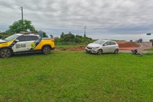 Local do acidente na PR-323 em Cruzeiro do Oeste.
