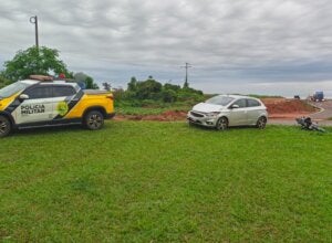 Local do acidente na PR-323 em Cruzeiro do Oeste.