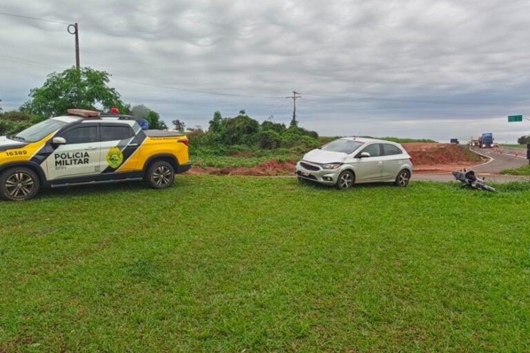 Local do acidente na PR-323 em Cruzeiro do Oeste.