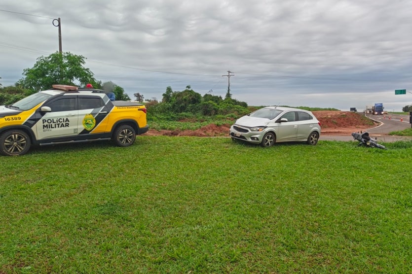 Local do acidente na PR-323 em Cruzeiro do Oeste.