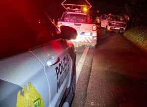 Veículo envolvido em aquaplanagem e acidente na PR-323 em Jussara.