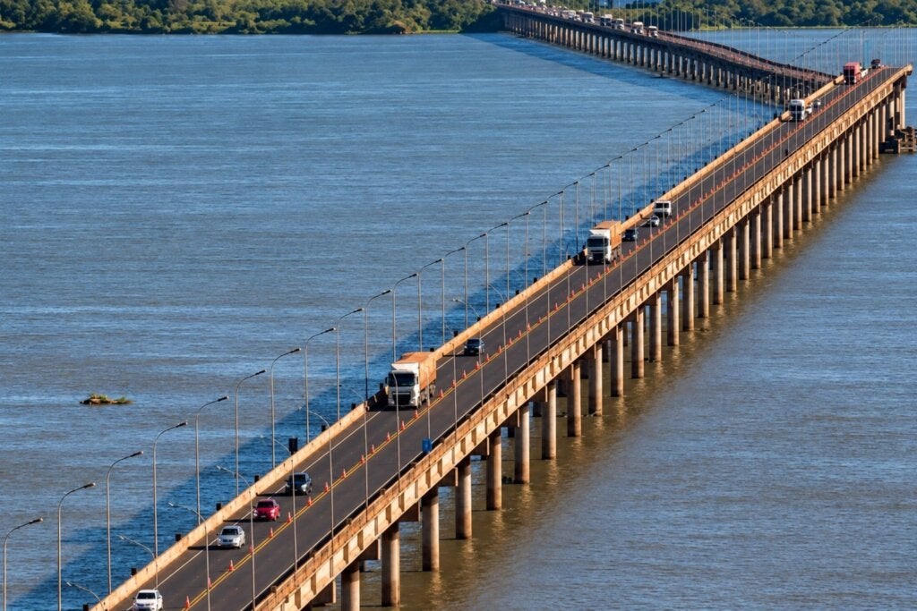 Ponte Ayrton Senna terá bloqueios para obras na BR-163 em Guaíra; veja horários