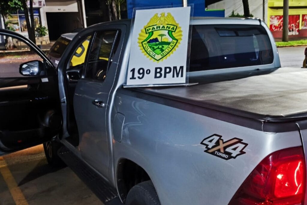 Alerta de furto em Umuarama leva PM a interceptar Hilux na rodovia BR-163