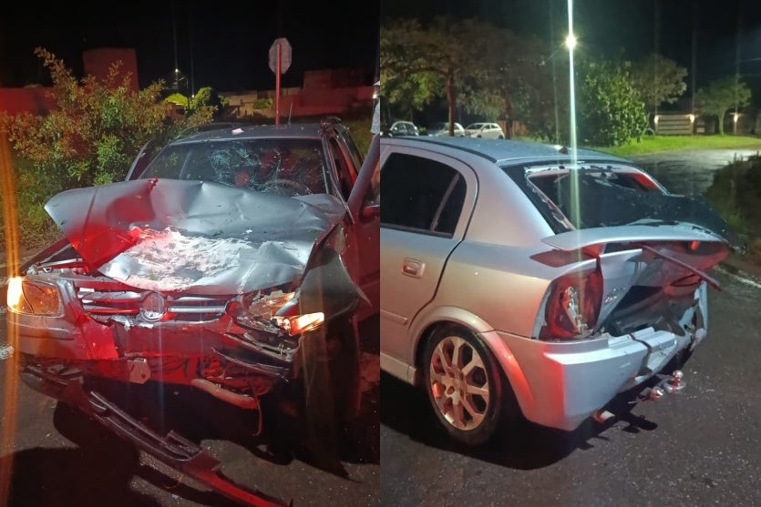 Colisão de veículos em Cruzeiro do Oeste.