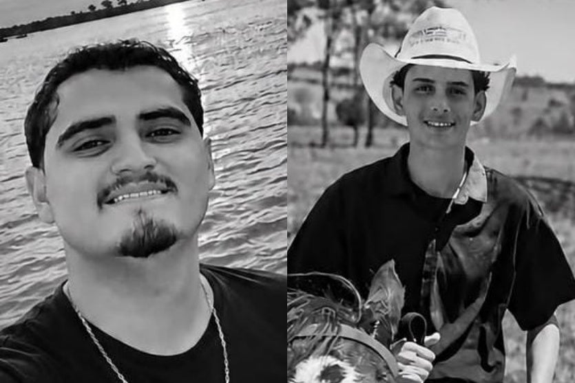 Rafael e Paulo, vítimas de acidente em Tapira.