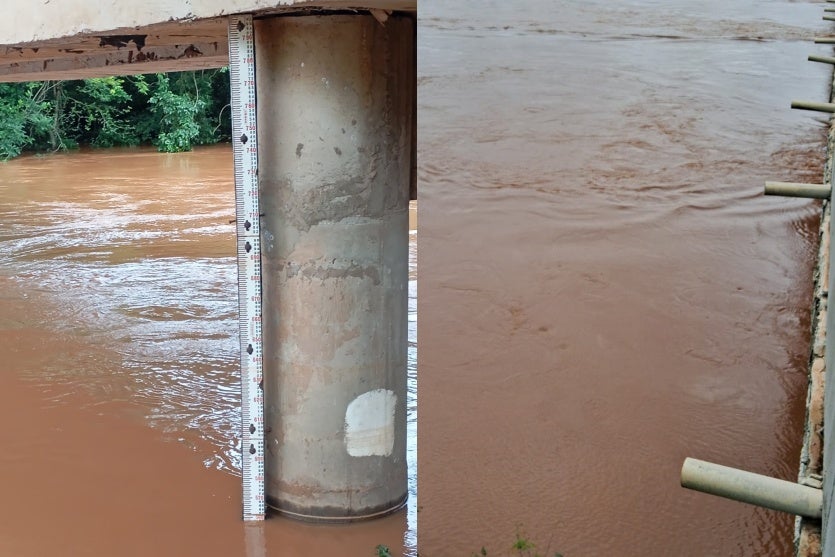Vistoria de cheia no Rio Piquiri.