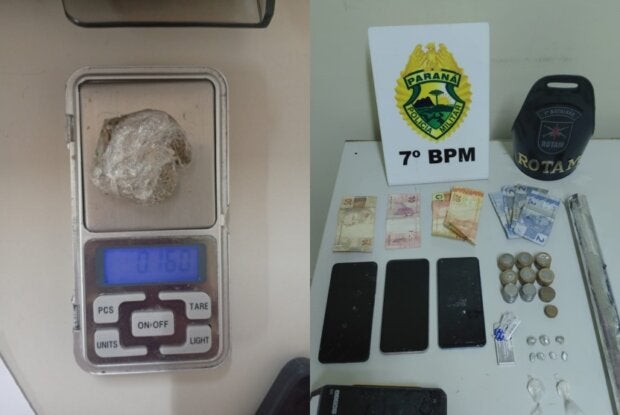 Drogas apreendidas em Cruzeiro do Oeste e Cidade Gaúcha.