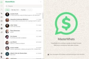 Print do MasterWhats, o site simula WhatsApp de Daniel Vorcaro e expõe mais de 66 mil mensagens