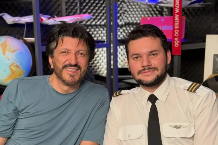 Gabriel da Silva Rocha e o influenciador Lito Souza.
