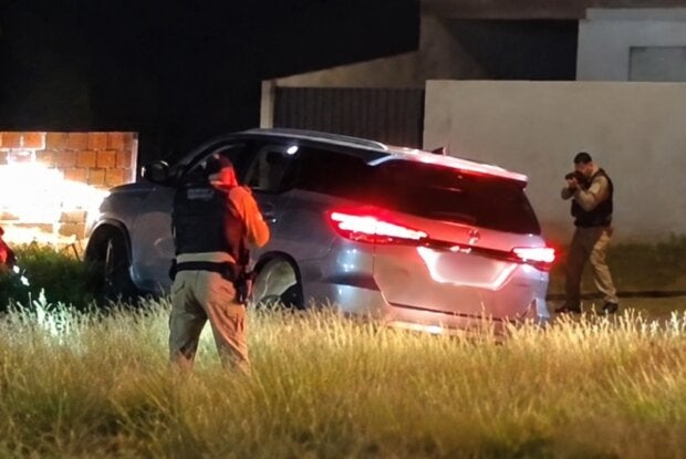 Hilux apreendida em Cruzeiro do Oeste.