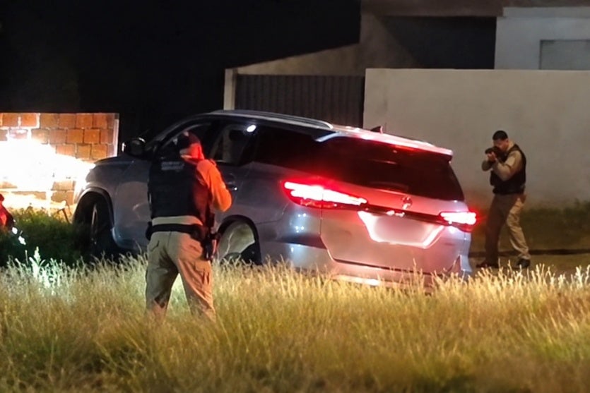 Hilux apreendida em Cruzeiro do Oeste.
