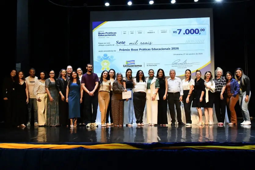 Umuarama premia boas práticas educacionais e amplia valor para R$ 75 mil em 2027