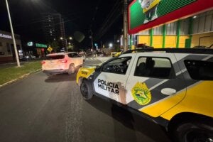 Veículo abordado em Umuarama durante a Operação Omnis.